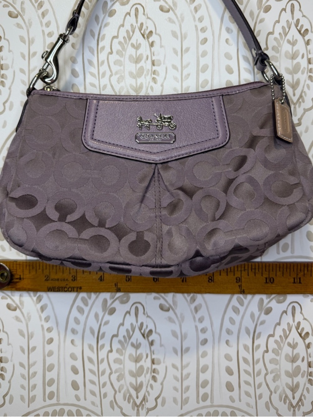 Coach Dark Purple/Lavender Small Shoulder Purse - Picture 11 of 14